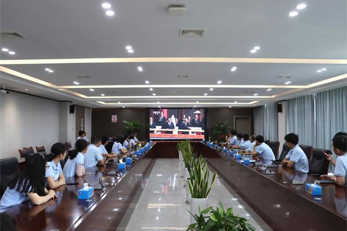 公司組織收看紀念中國人民抗日戰爭暨世界反法西斯戰爭勝利80周年大會